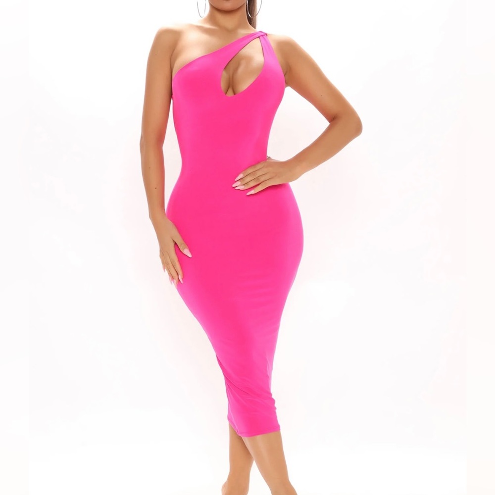 Neon Fusion Midi Dress